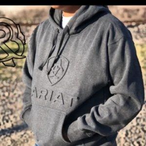 Ariat Grey Pullover Hoodie Size Medium